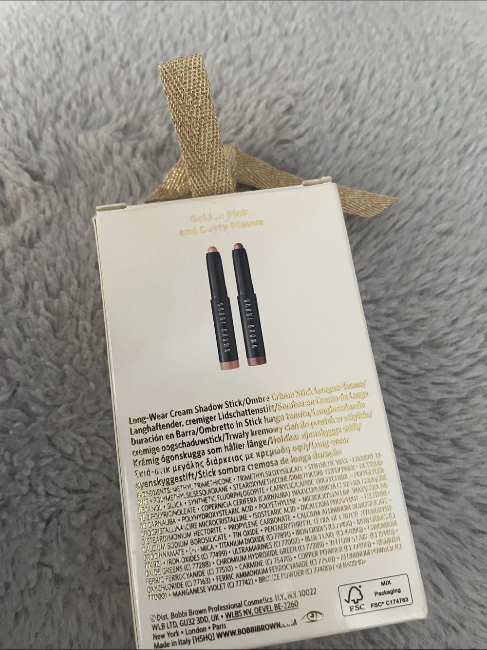 Bobbi Brown Mini Shadow Stick Duo - Pink & Gold Packaging